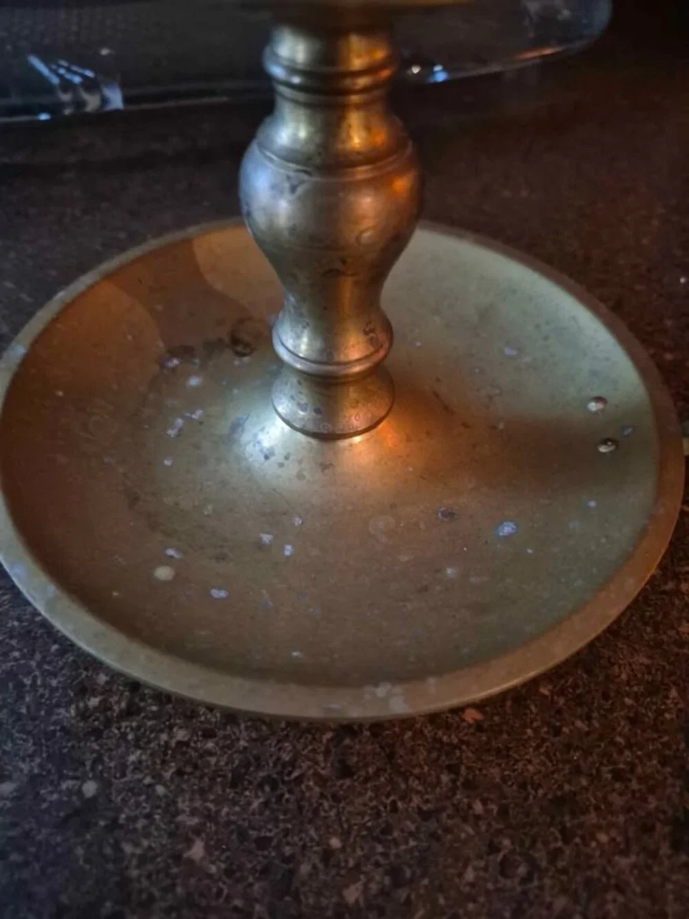 Vintage Brass Chamberstick Candle Holder  8